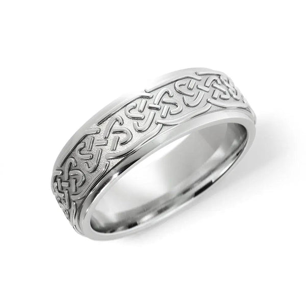 Love Celtic Wedding Ring – White Gold 6mm