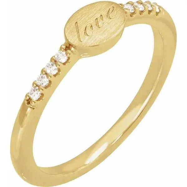 Love Ladies Ring – Solid Gold Jewelry