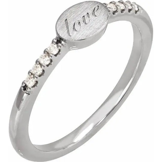 Love Ladies Ring in Silver Jimmy Leon Fine Jewelry