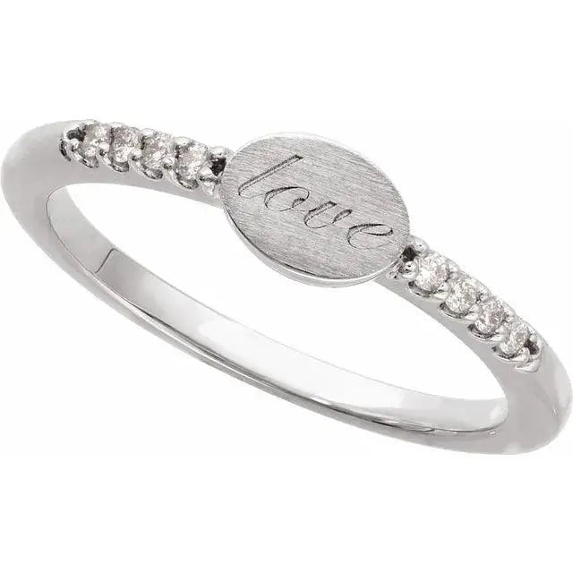 Love Ladies Ring in Silver Jimmy Leon Fine Jewelry