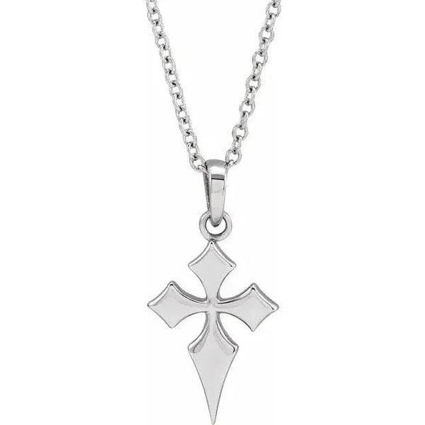 Modern Cross Necklace – 14K Gold - 3