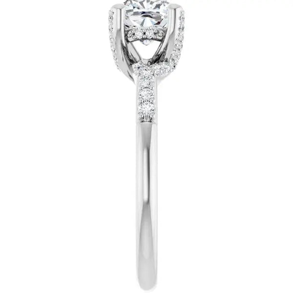 Modern Halo Cushion Diamond Engagement Ring – 1ct - 3