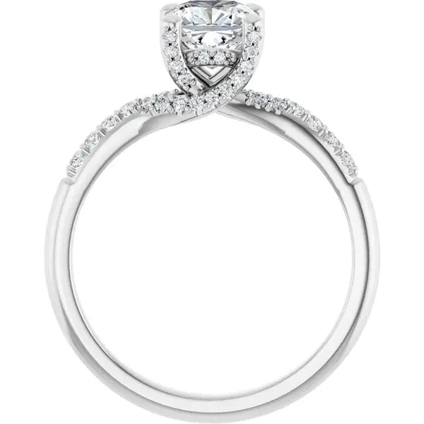 Modern Halo Cushion Diamond Engagement Ring – 1ct - 4