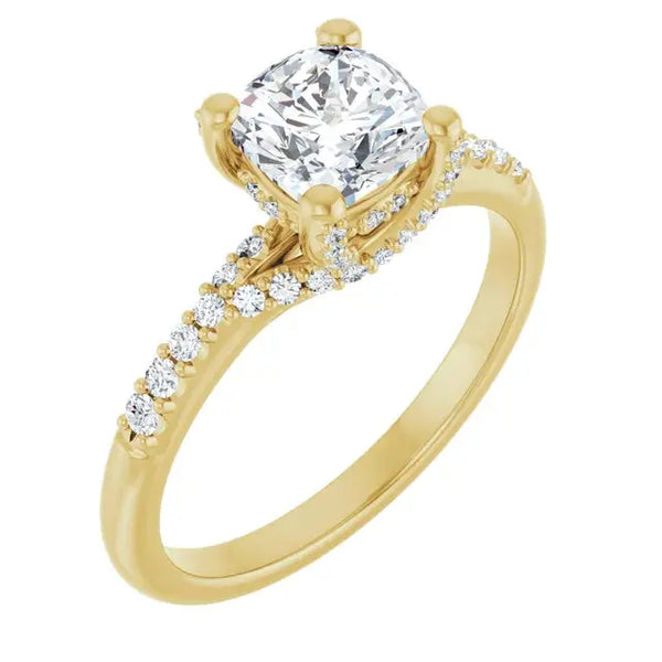 Modern Halo Cushion Diamond Engagement Ring – 1ct - 7