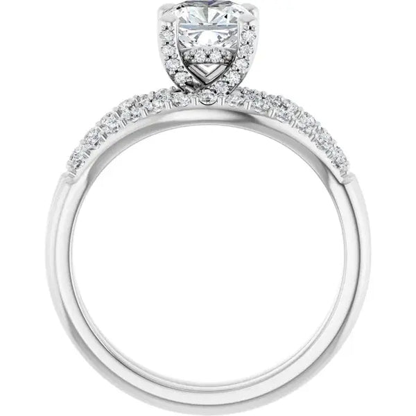 Modern Halo Cushion Diamond Engagement Ring – 1ct - 6