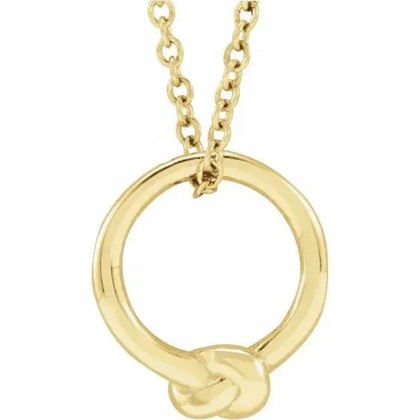 Eros Knot – 14K Gold Overhand Knot Necklace 18