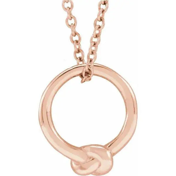 Eros Knot – 14K Gold Overhand Knot Necklace 18