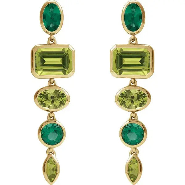 Peridot Dangle Earrings – Pine Collection - 3