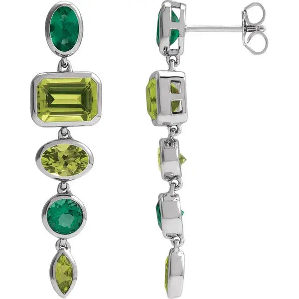 Peridot Dangle Earrings – Pine Collection - 4