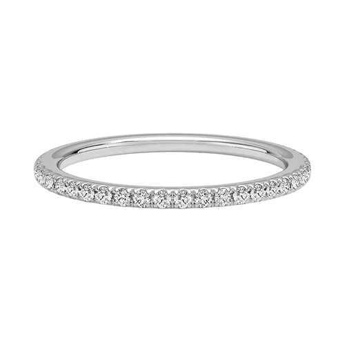 Handcrafted diamond wedding band with F-VS clarity stones