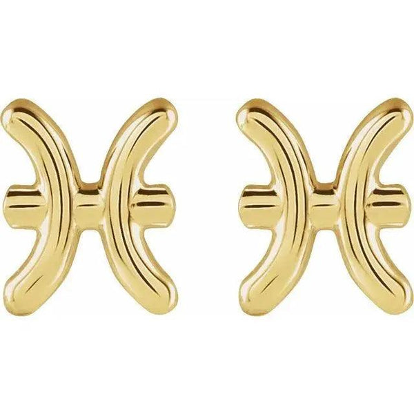 Pisces Zodiac Earrings – Gold Jewelry