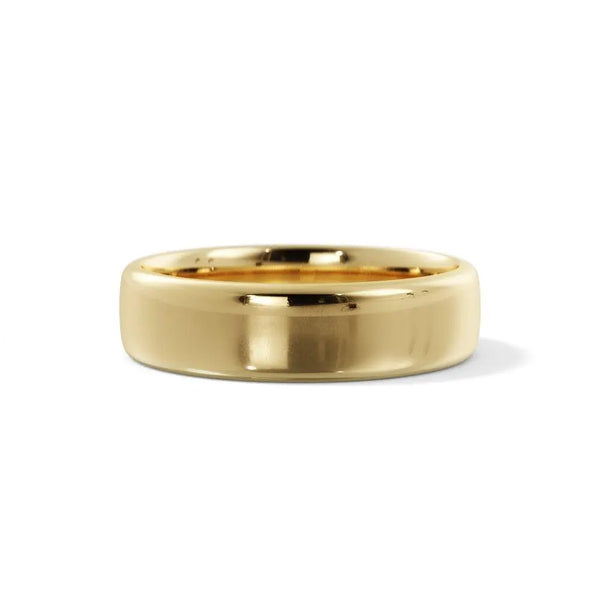 Rounded Edge 5mm Plain polished Wedding Band in 10k Gold - 2