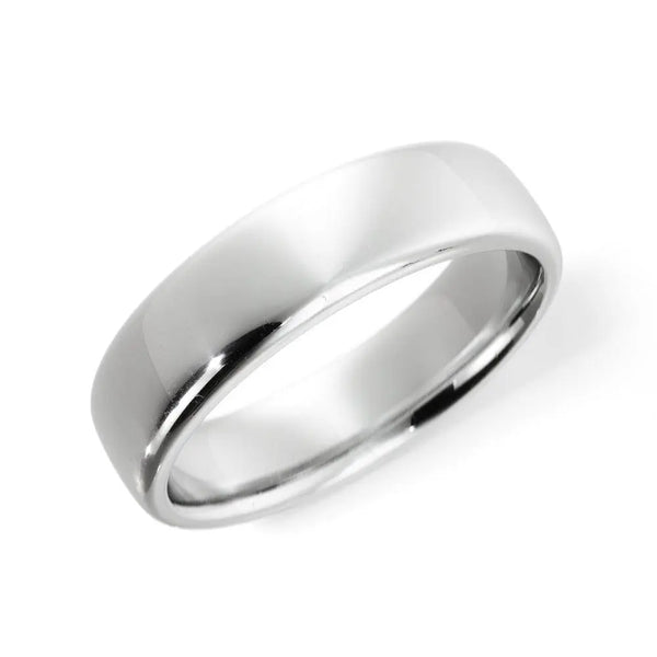 Astra Curve – 5mm Rounded Edge Polished Platinum Wedding Band - 2