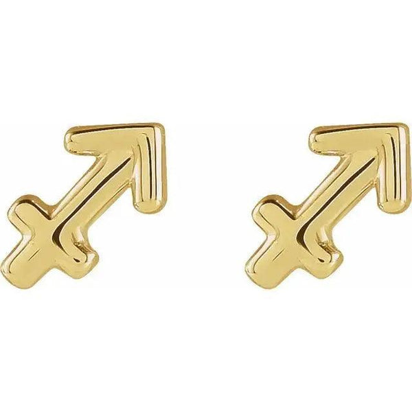 Sagittarius Zodiac Earrings – Gold Jewelry