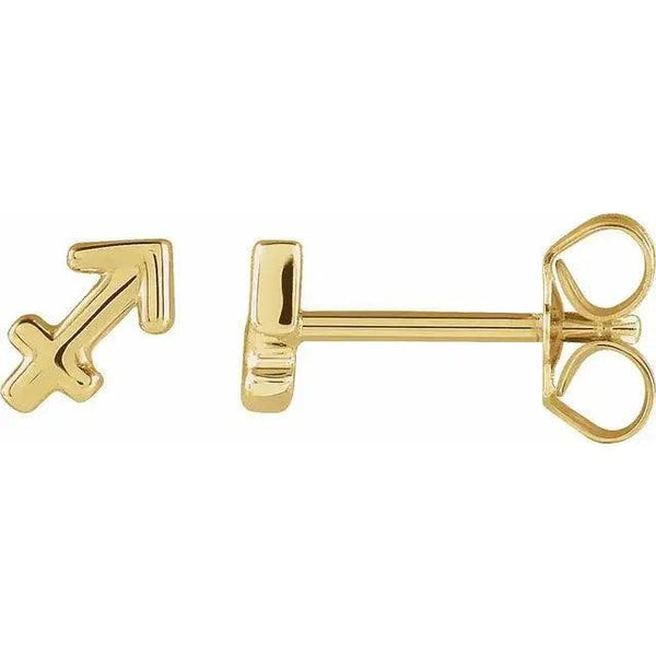 Sagittarius Zodiac Earrings – Gold Jewelry - 2