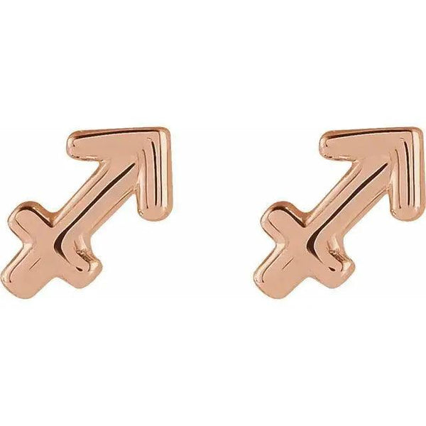 Sagittarius Zodiac Earrings – Gold Jewelry - 4