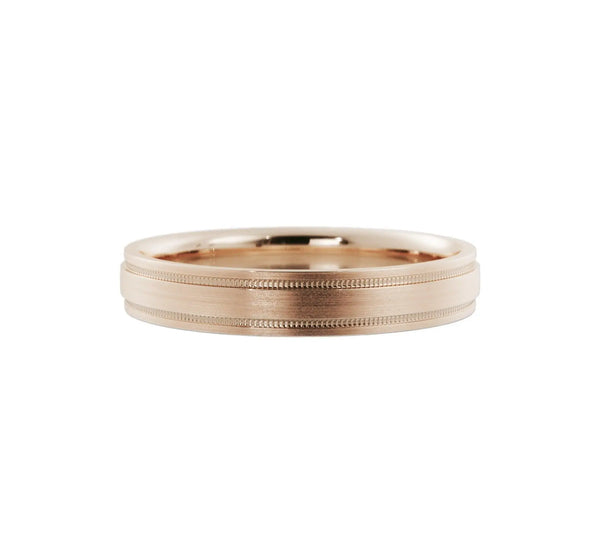 14K Gold 5mm Satin Finish Milgrain Wedding Band – Comfort Fit for Men & Women - 4