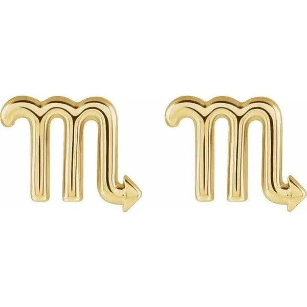 Scorpio Zodiac Earrings – Gold Jewelry