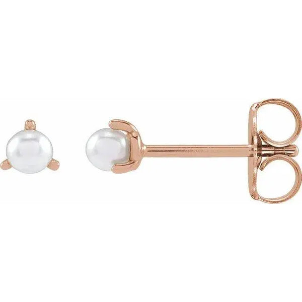 Single Pearl Earring in 14K Gold or Platinum – Simple Elegance and Timeless Beauty - 3