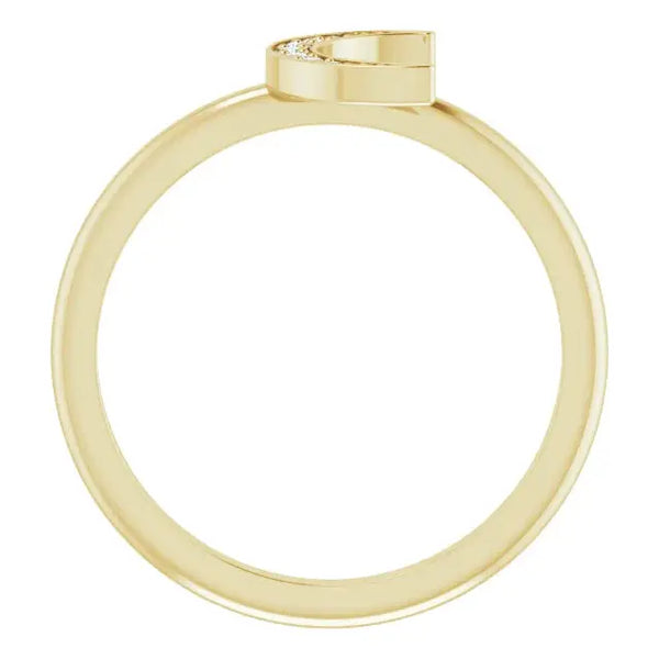 Stackable Crescent Ring – Solid Gold - 5