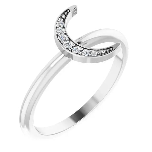 Stackable Crescent Ring – Solid Gold - 6