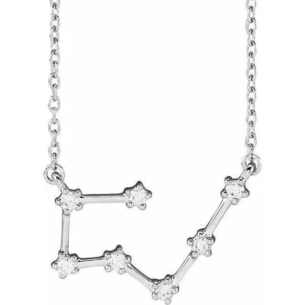 Taurus Constellation Necklace with Diamonds – Gold Zodiac Jewelry - 2