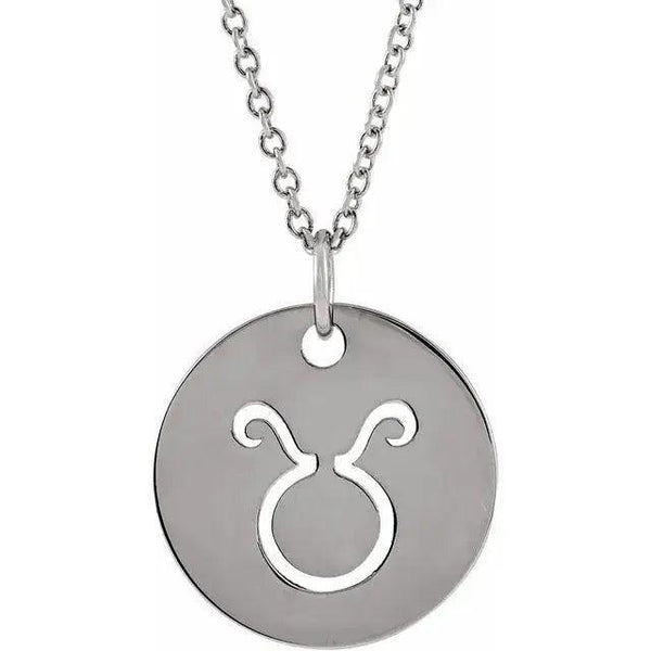 Taurus Zodiac Disc Necklace – Gold Jewelry - 4