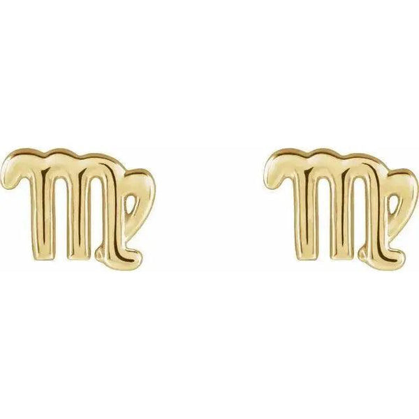 Virgo Zodiac Earrings – Gold Jewelry