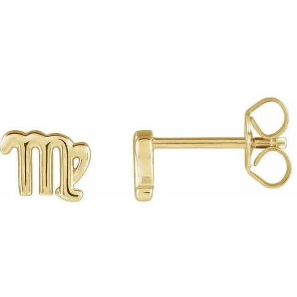 Virgo Zodiac Earrings – Gold Jewelry - 3