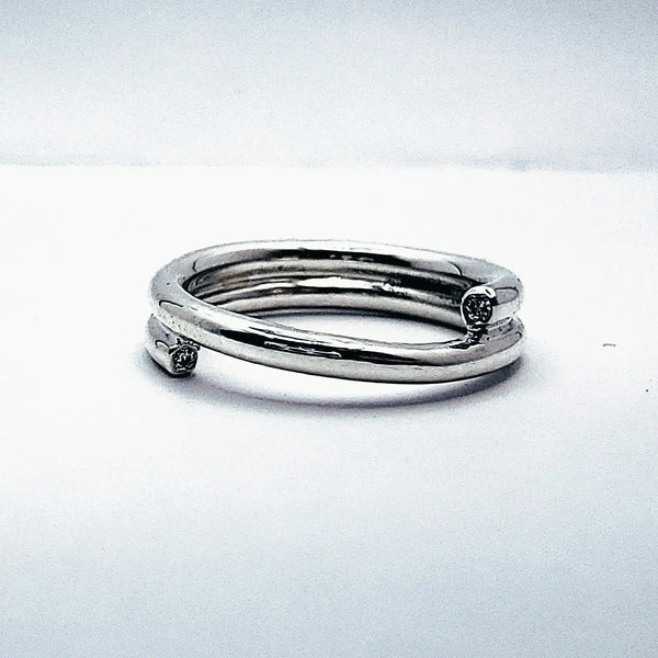 Wire ring with Natural Diamonds - 2