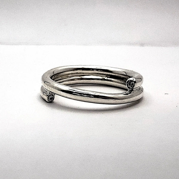 Wire ring with Natural Diamonds - 3