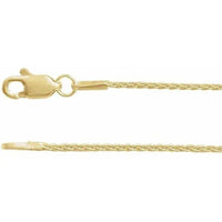 Apollo Wheat – 1.5mm Wheat Chain Necklace in 14K Gold