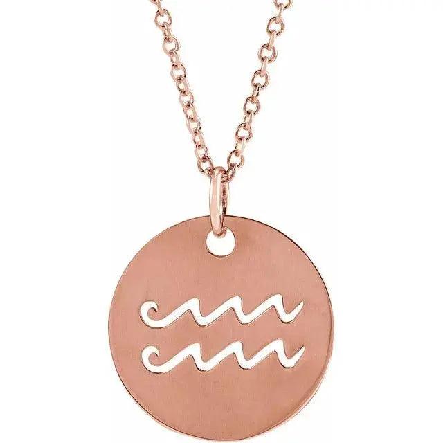 Minimalist gold necklace for Aquarius zodiac