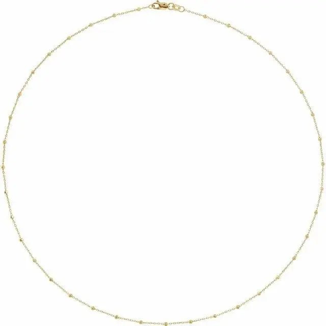 Delicate .85mm thin gold chain necklace for layering