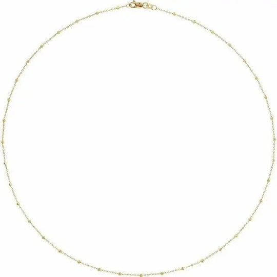 Delicate .85mm thin gold chain necklace for layering