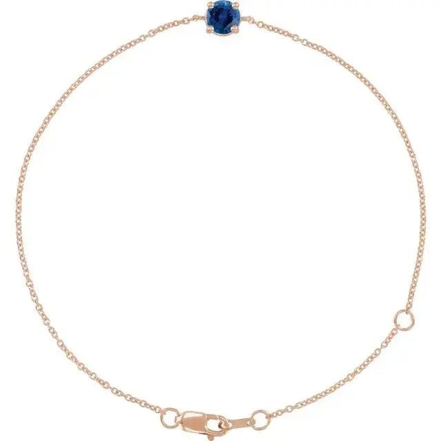 Elegant blue sapphire bracelet perfect for September birthdays