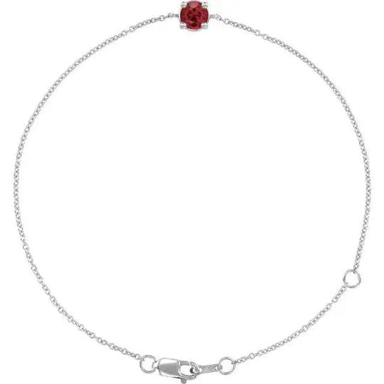 Mother’s Day ruby bracelet gift with lab-grown stones