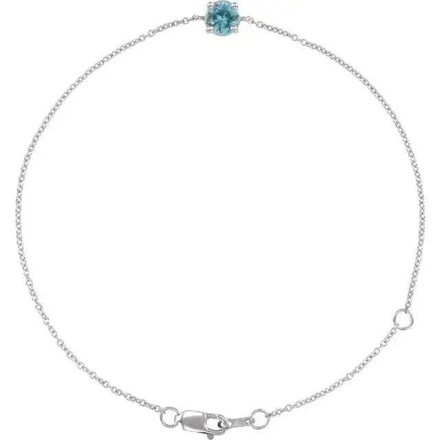 Luxury blue zircon jewelry for women in solid gold