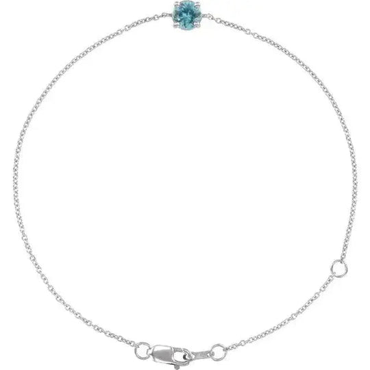 Luxury blue zircon jewelry for women in solid gold