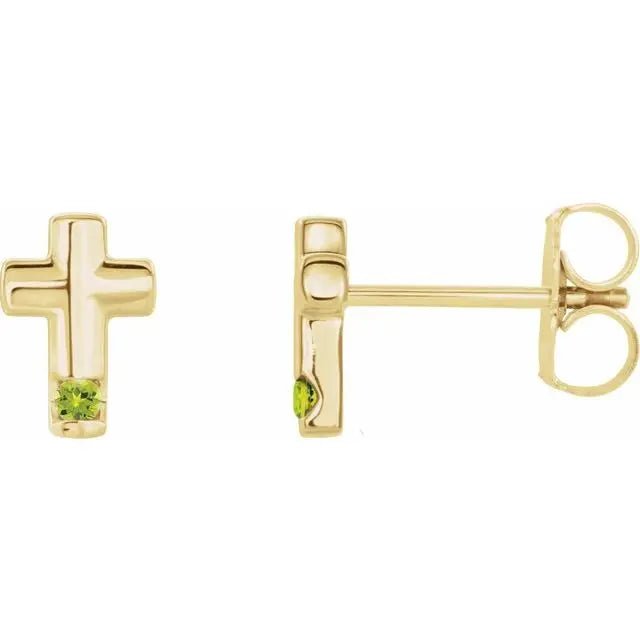 Birthstone Studs – Personalized 14K Gold Jewelry Dimitrios Creations