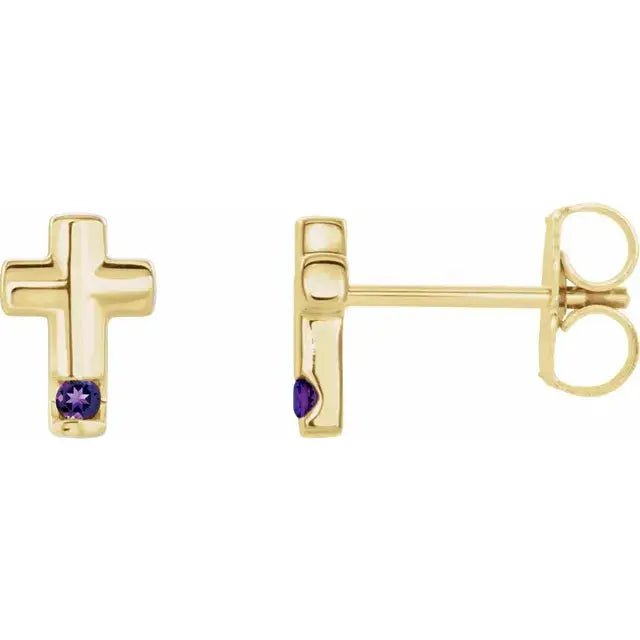 Birthstone Studs – Personalized 14K Gold Jewelry Dimitrios Creations