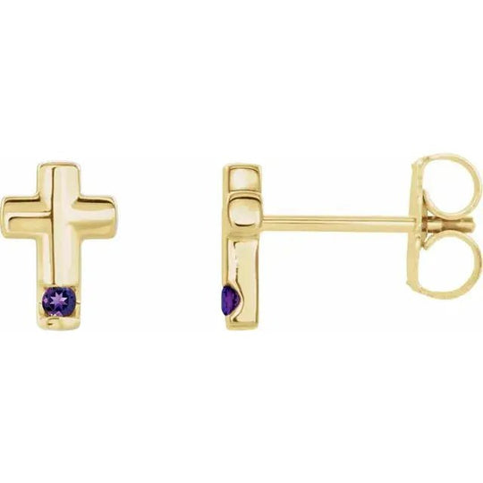 Birthstone Studs – Personalized 14K Gold Jewelry Dimitrios Creations