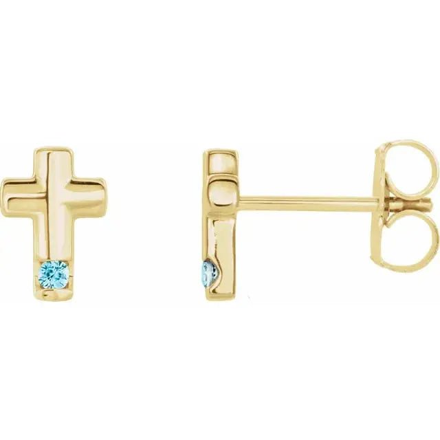 Birthstone Studs – Personalized 14K Gold Jewelry Dimitrios Creations