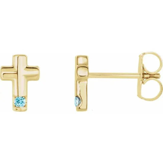 Birthstone Studs – Personalized 14K Gold Jewelry Dimitrios Creations