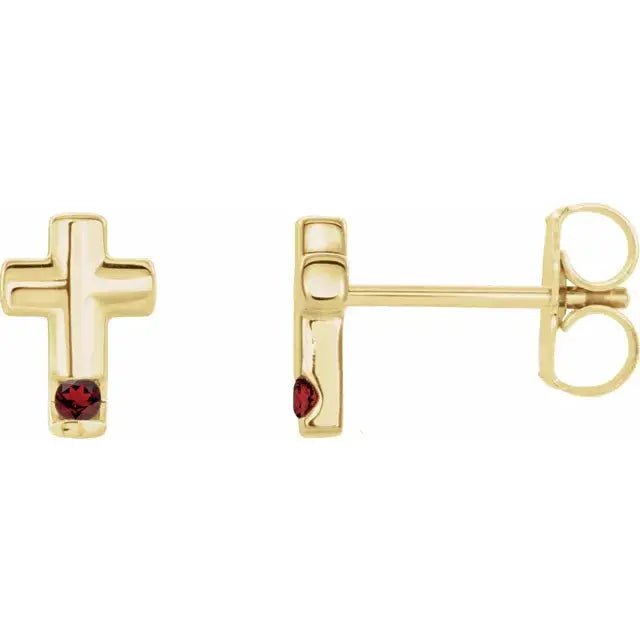 Birthstone Studs – Personalized 14K Gold Jewelry Dimitrios Creations