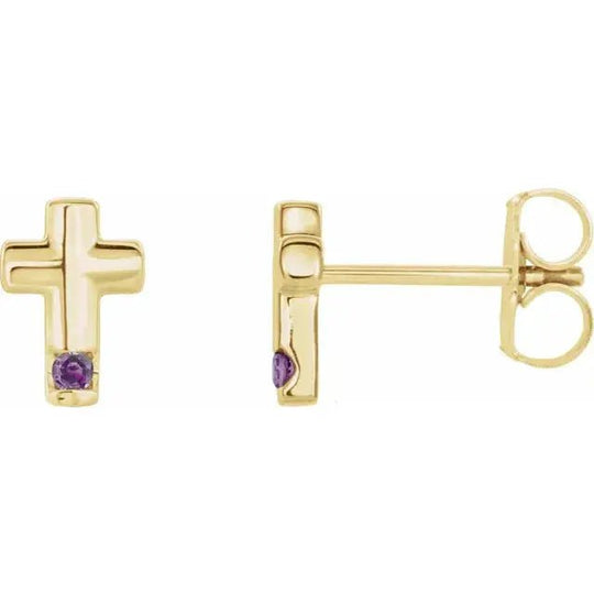 Birthstone Studs – Personalized 14K Gold Jewelry Dimitrios Creations