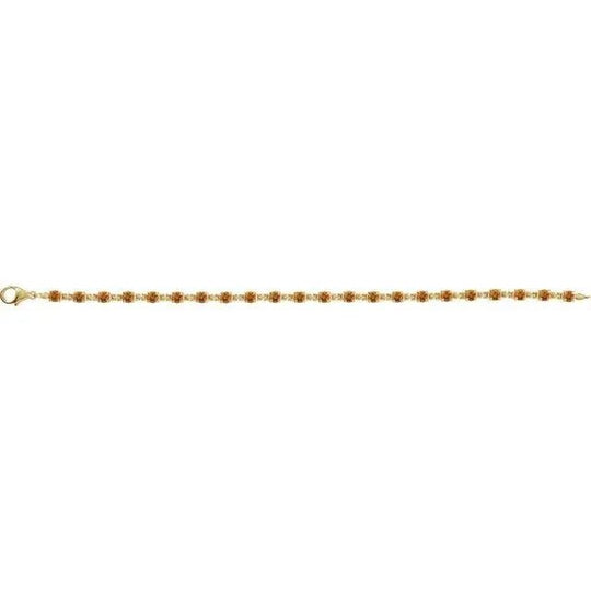 Handcrafted citrine bracelet featuring a classic tennis design