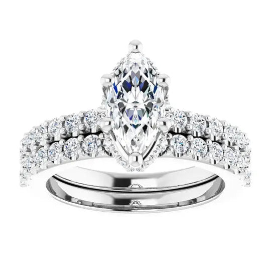 Classic Halo Marquise Diamond Ring Jimmy Leon Fine Jewelry