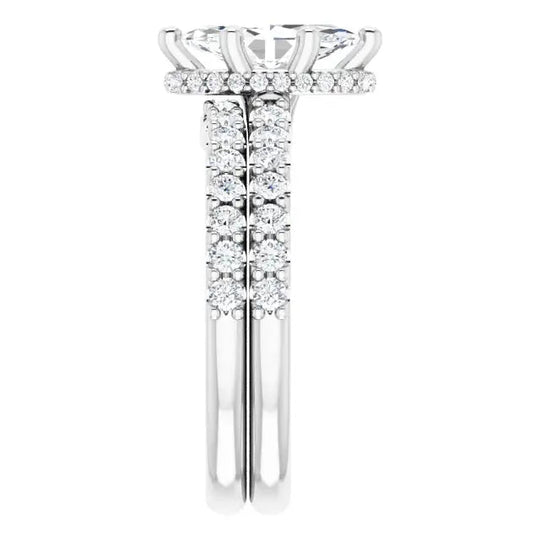 Classic Halo Marquise Diamond Ring Jimmy Leon Fine Jewelry