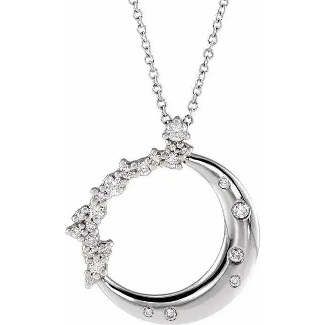 Minimalist crescent moon necklace for women